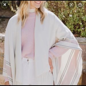 Siizu Grey and Pink Poncho from Cause Box